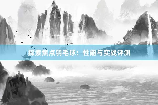 探索焦点羽毛球：性能与实战评测